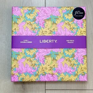 J Crew Liberty 500 Piece Puzzle Double Sided Floral Complete Used Box Gift Set